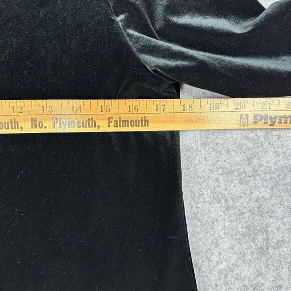 Lauren Ralph Lauren LRL Tunic Top Womens S Black Velvet Pullover Preppy Goth - Picture 10 of 12